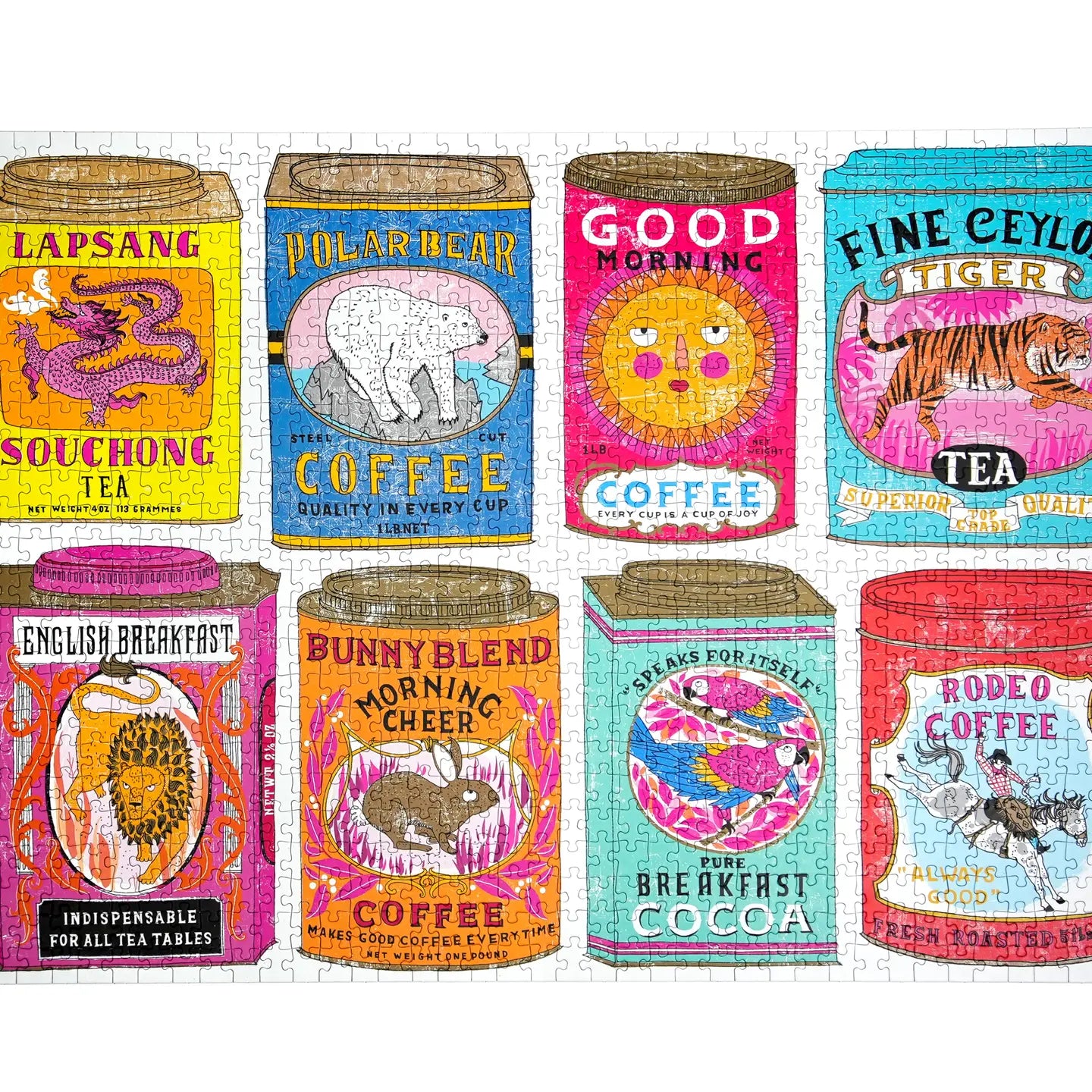 Vintage Tea & Coffee Tins Puzzle