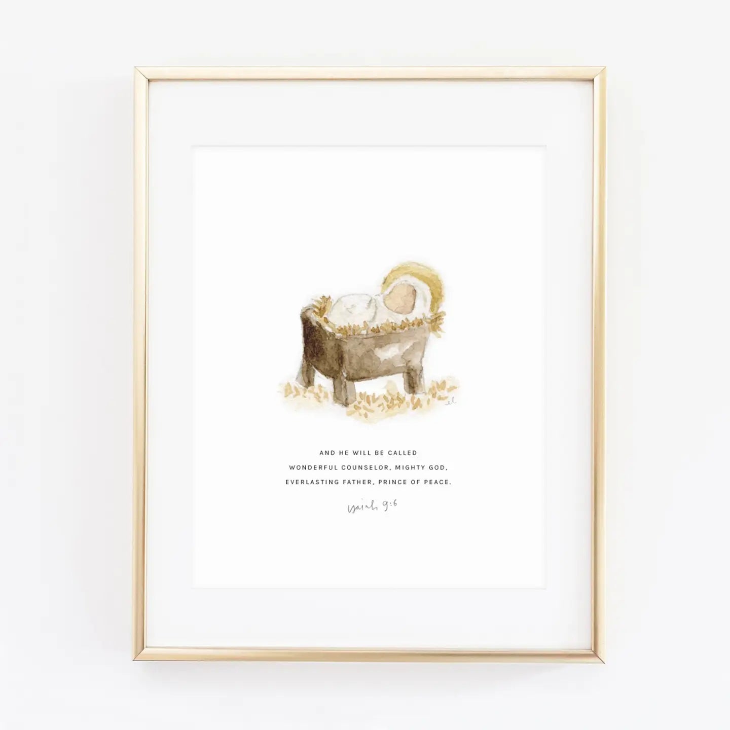 Manger Baby Scripture Art Print