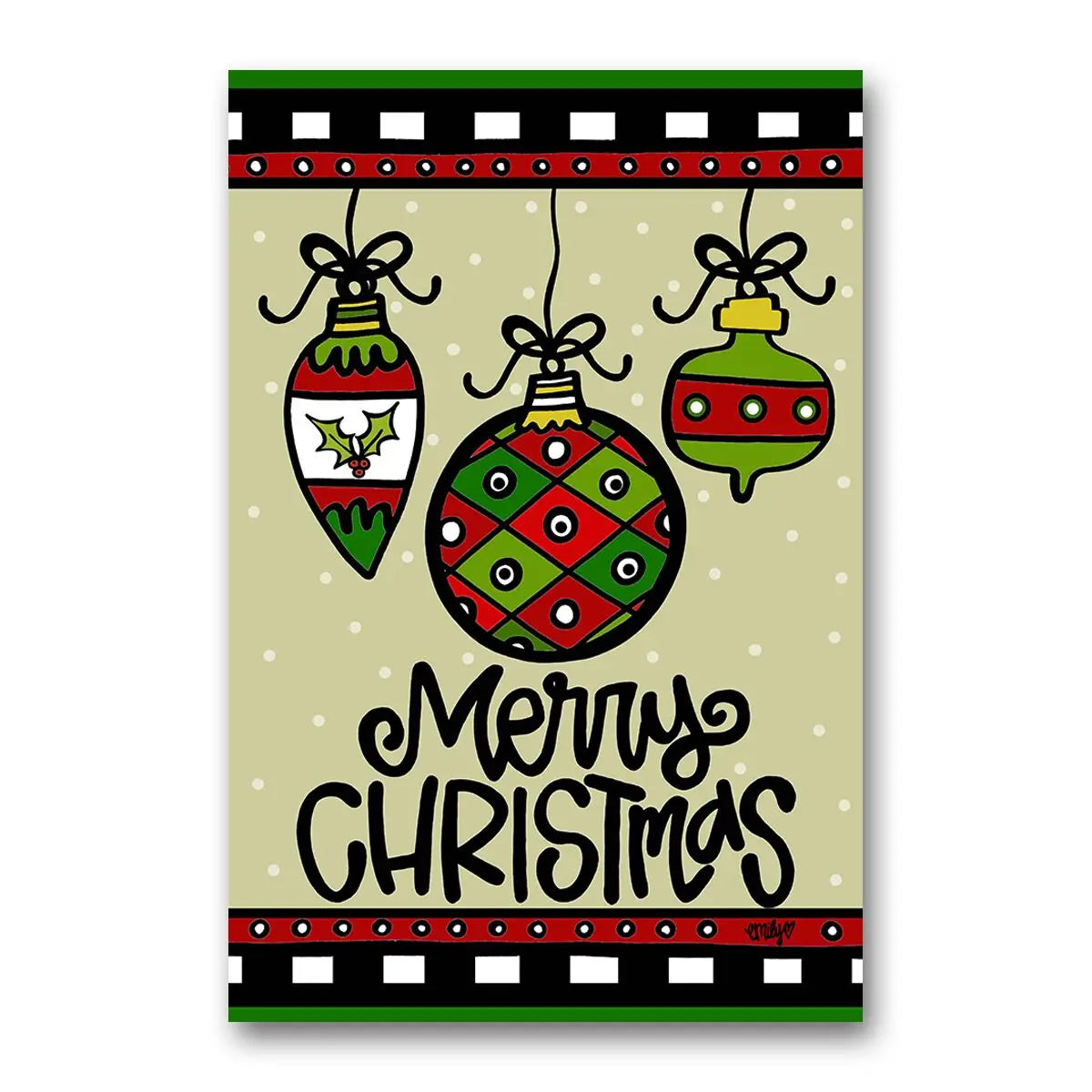 Merry Christmas Ornaments Garden Flag