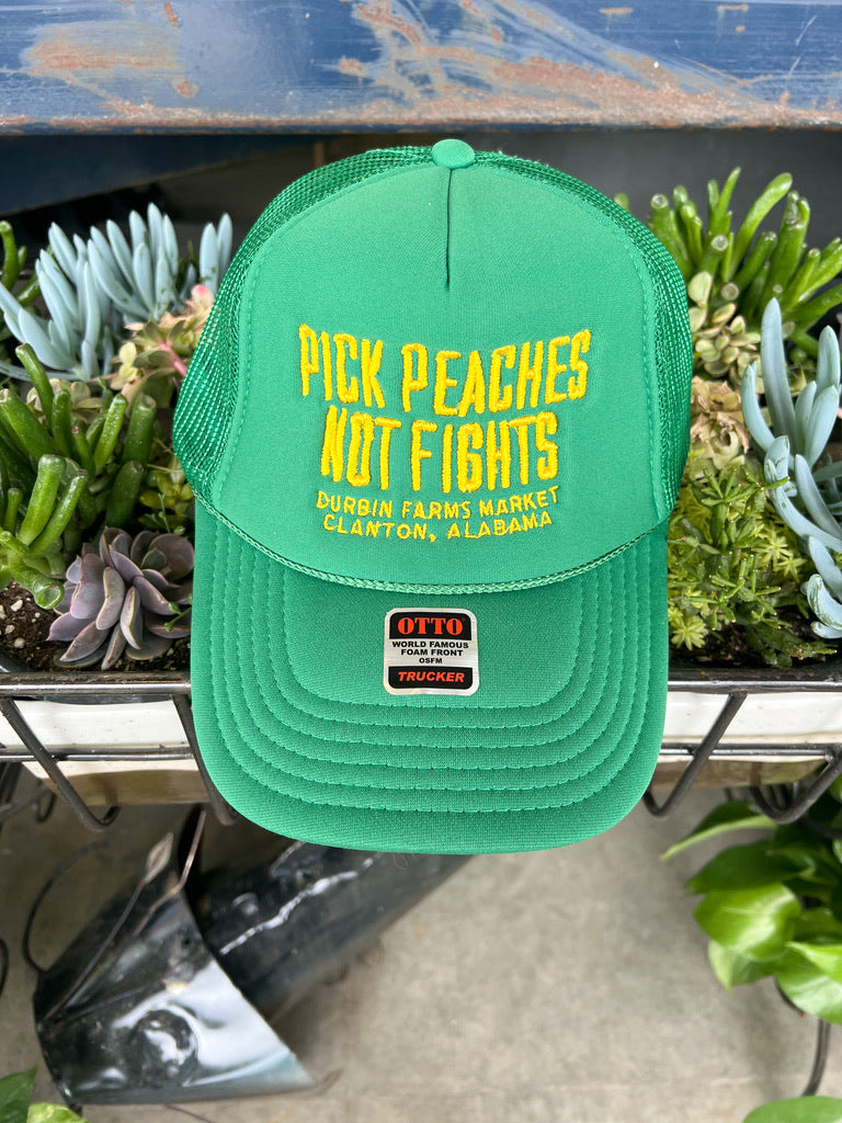 Green & Yellow Pick Peaches Not Fights Hat