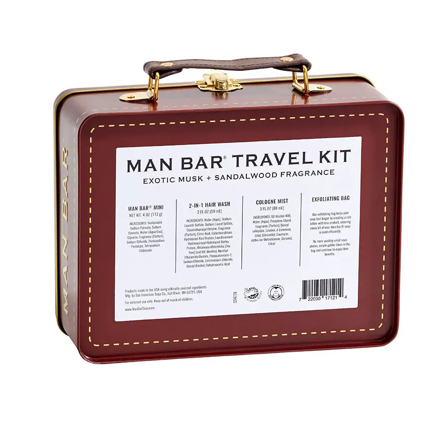 Man Bar Travel Tin Set | Exotic Musk & Sandalwood