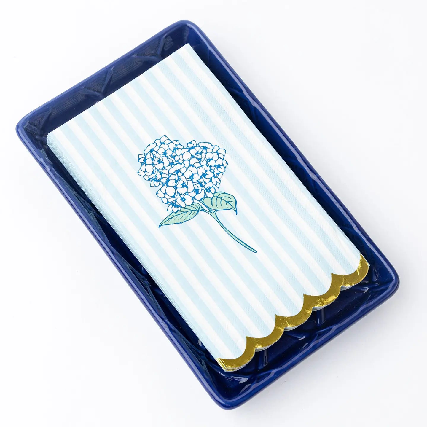 Navy Guest Towel Tray