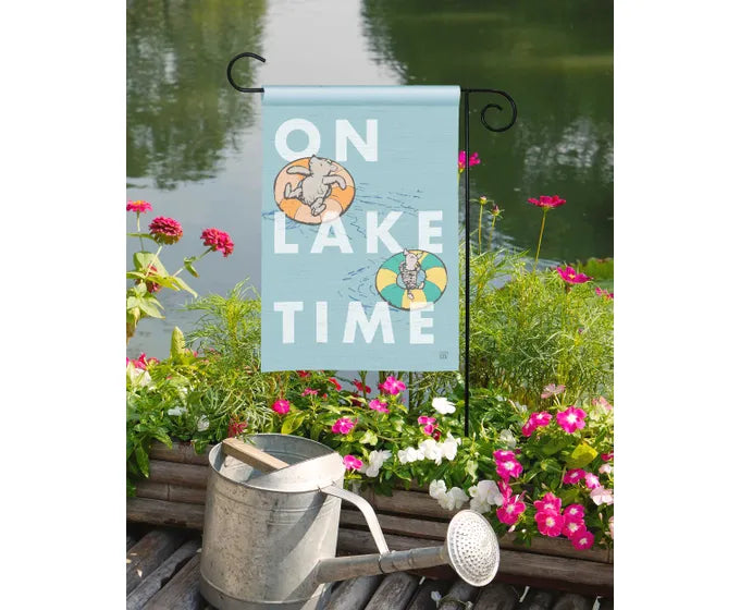 Winnie and Piglet Lake Garden Flag