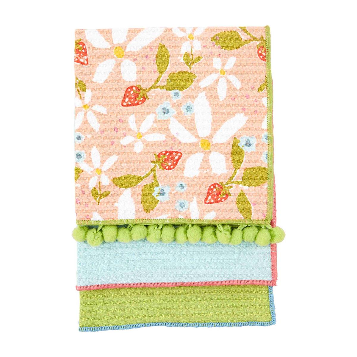 Fruity Floral Dishcloth Set