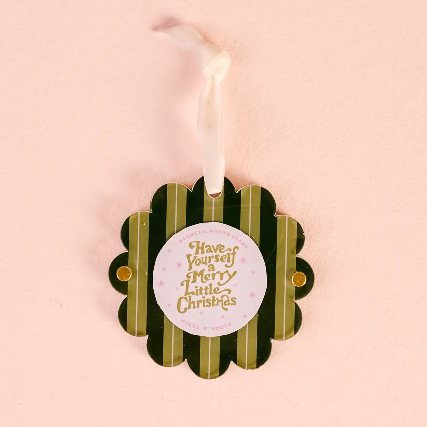 Have Yourself A Merry Little Christmas Scalloped Ornament