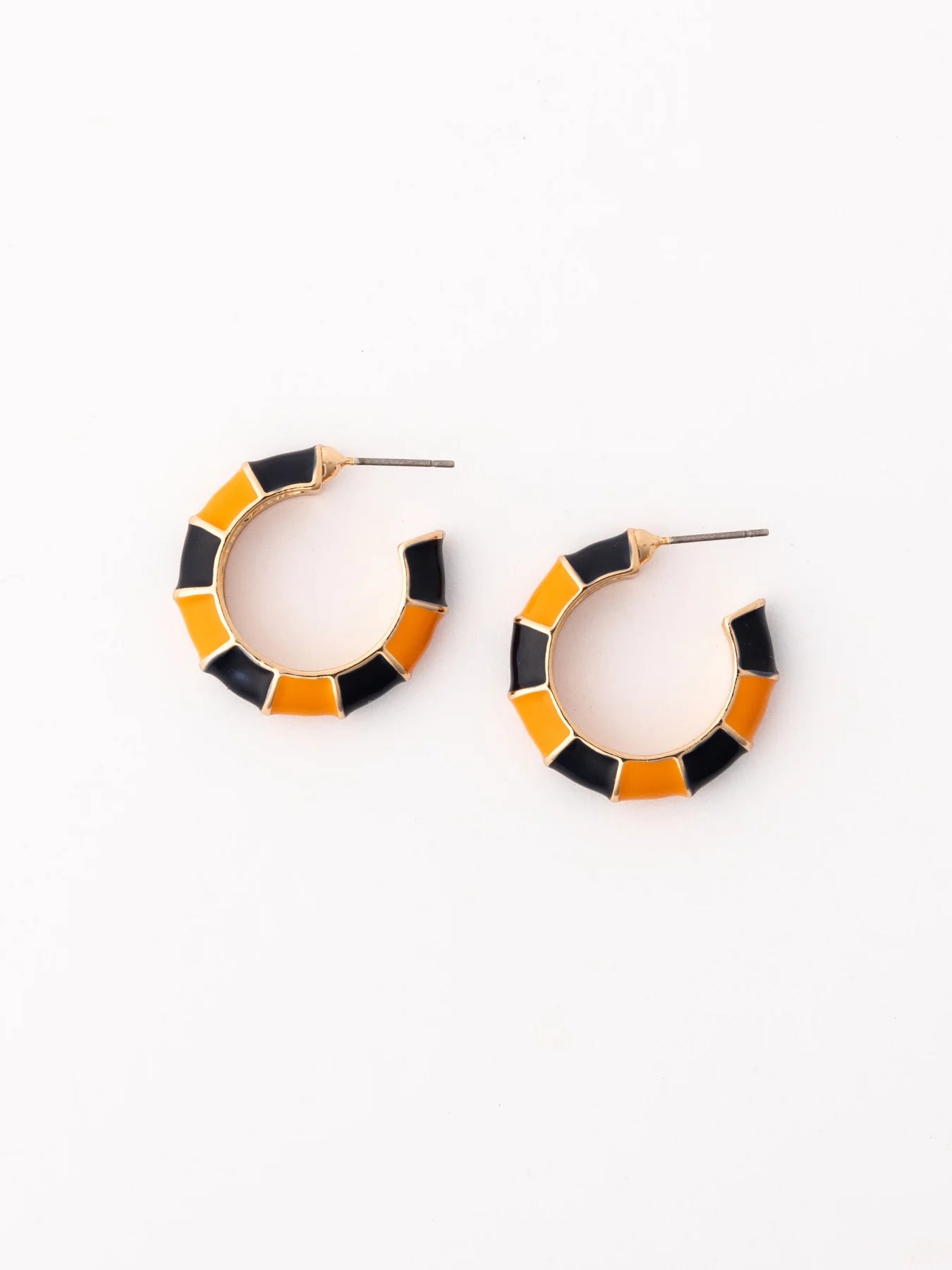 Ashlynn Earrings | Small Navy & Orange
