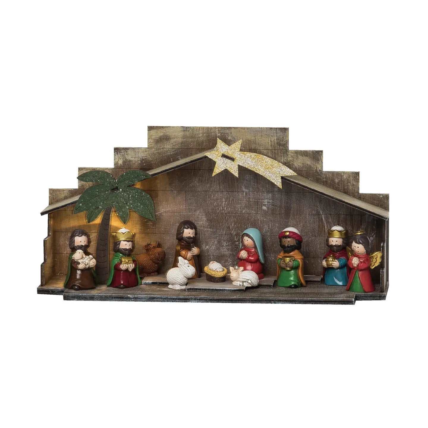 Children Light Up Nativity Figurines