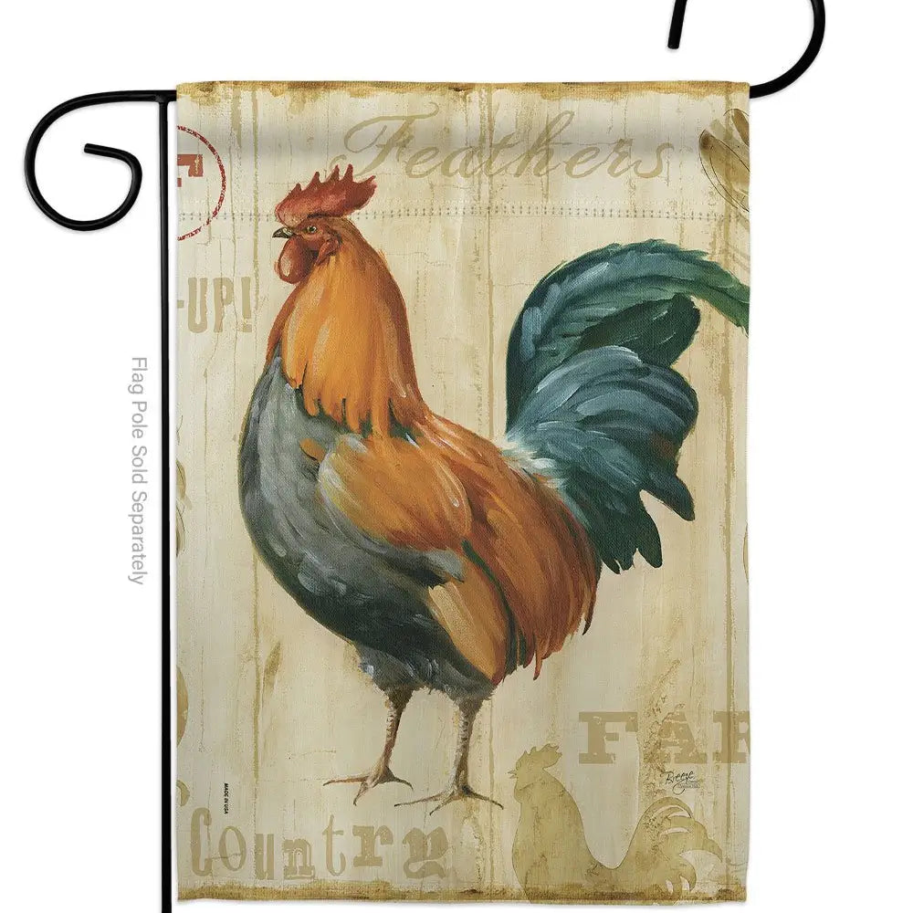 Rooster Garden Flag