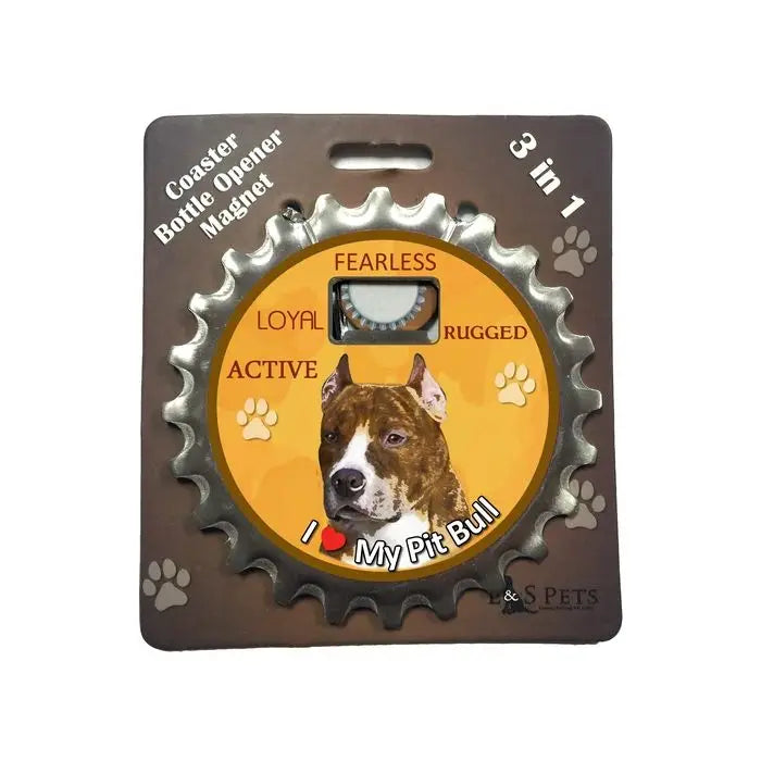Brindle Pitbull | 3 in 1 Magnetic Coaster