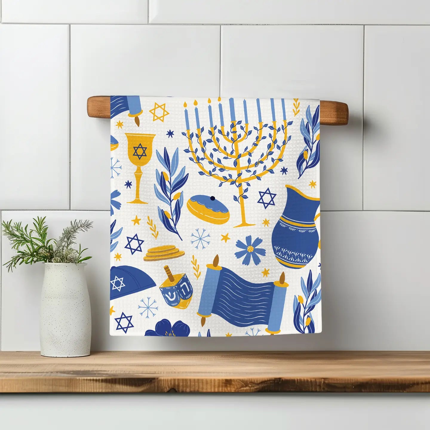 Hanukkah Kitchen Towel