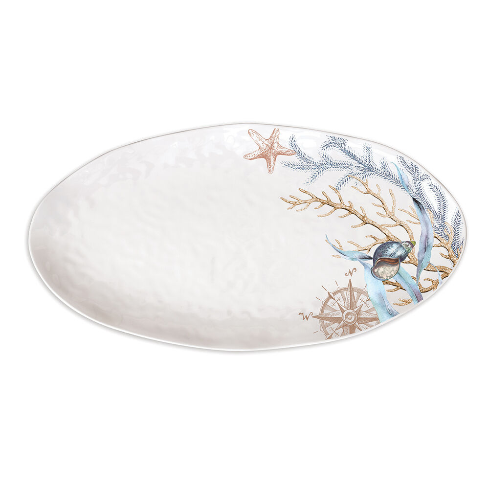 Ocean Tide Oval Tray