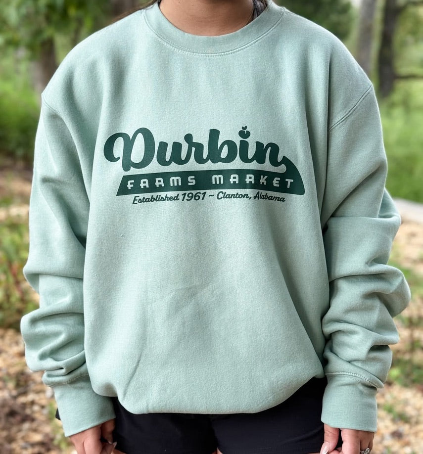 Durbin Farms Market Script Sweatshirt | Greenstone