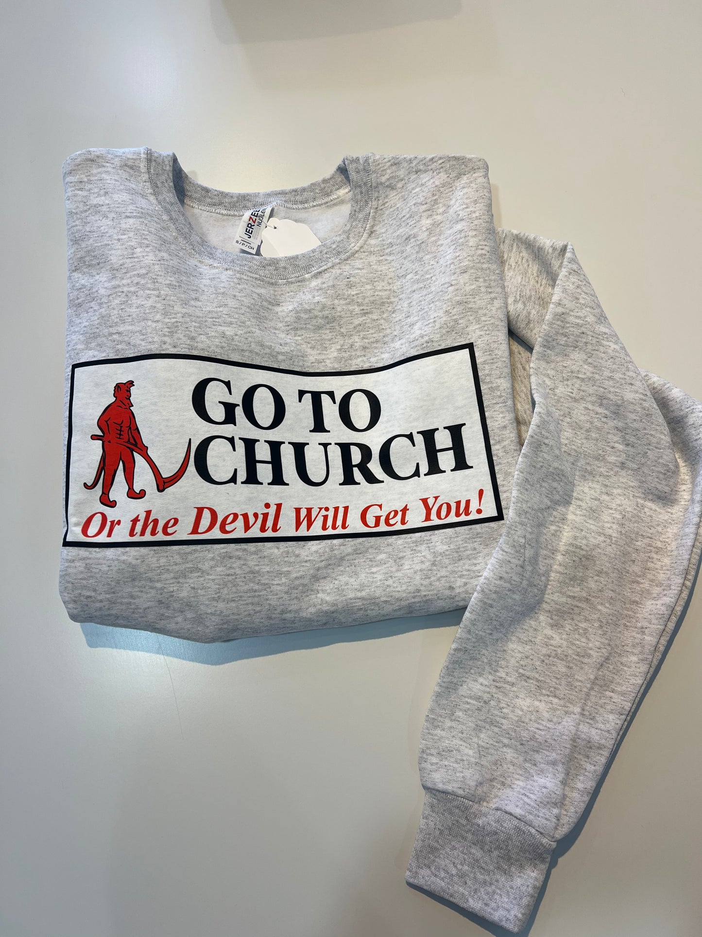 Go To Church Sweatshirt | Gray