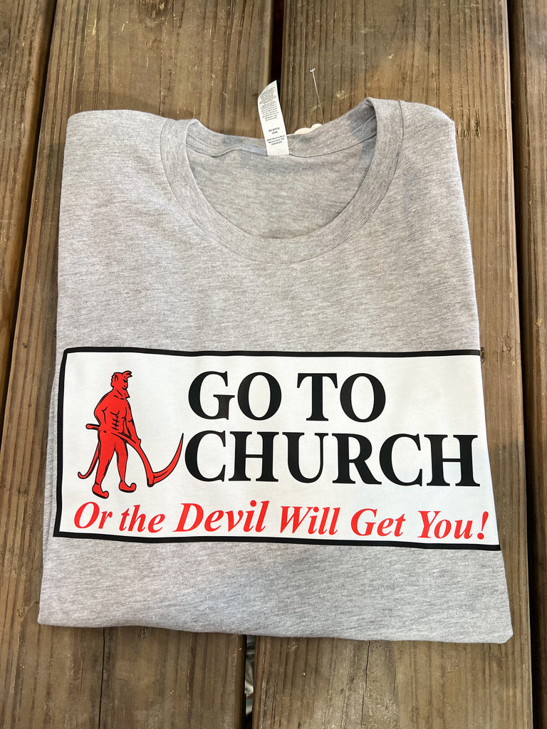 Go To Church Tee | Gray