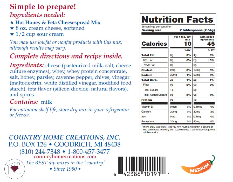 Hot Honey & Feta Cheese Spread Mix