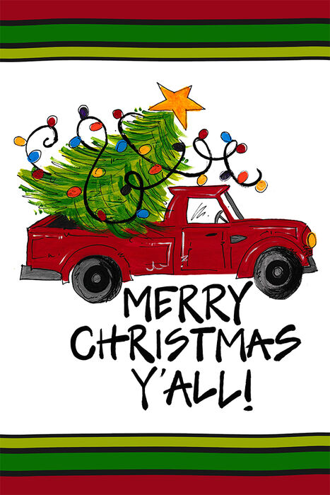 Merry Christmas Y'all Garden Flag