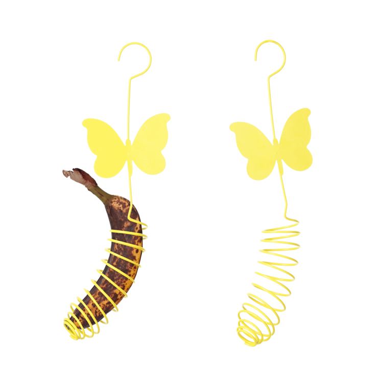 Metal Butterfly Banana Feeder