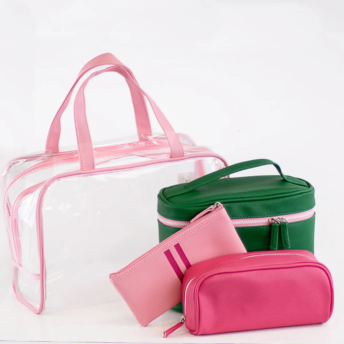 Livie Travel Set | Pink & Green