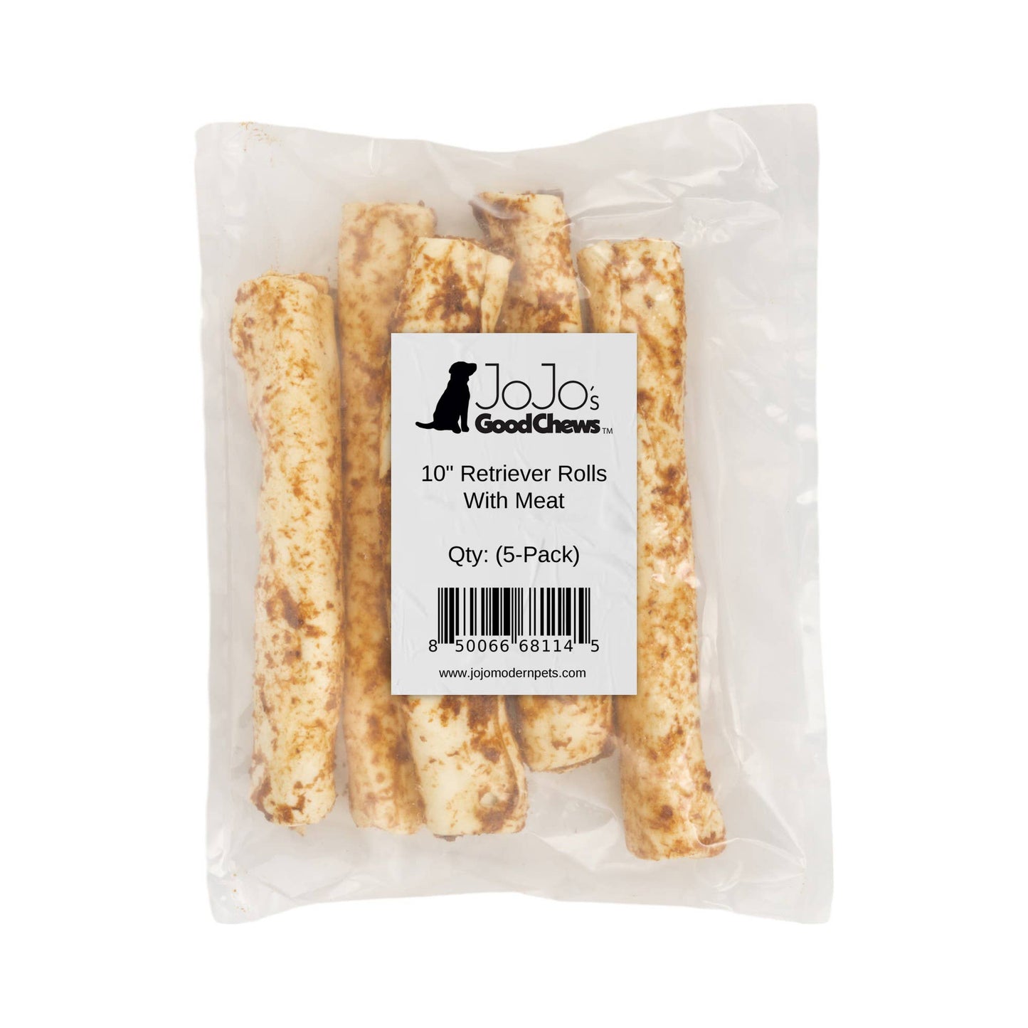 10" Rawhide Retriever Roll Dog Chews Peanut Butter