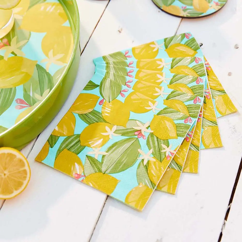 Lemon Blossoms Cocktail Napkins