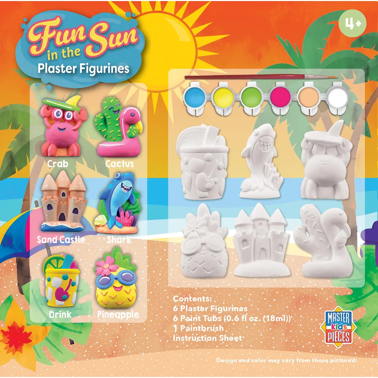 Fun in the Sun Plaster Figurine Paint Set
