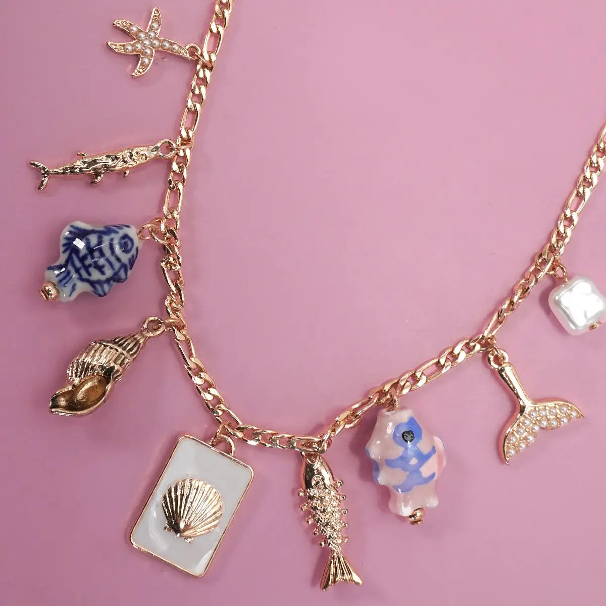 Ocean Inspired Charm Necklace