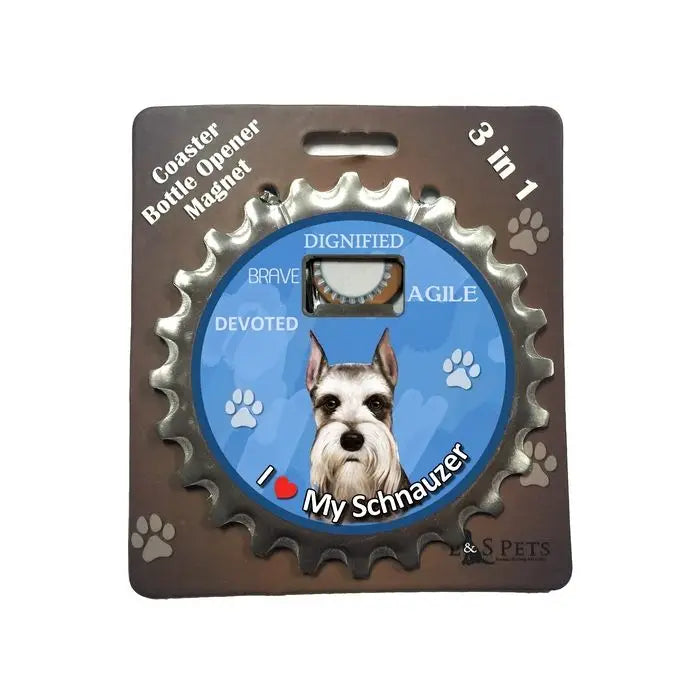 Schnauzer | 3 in 1 Magnetic Coaster