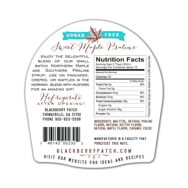 Sugar Free Maple Praline Syrup