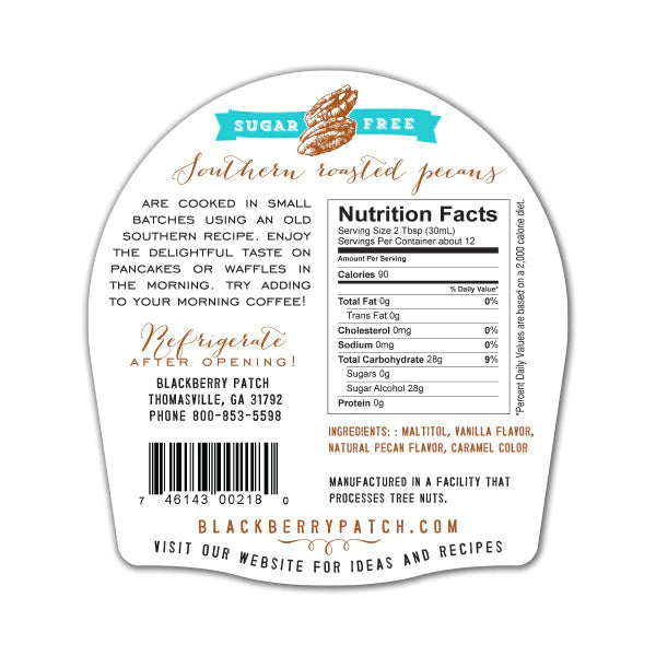 Sugar Free Roasted Pecan Syrup