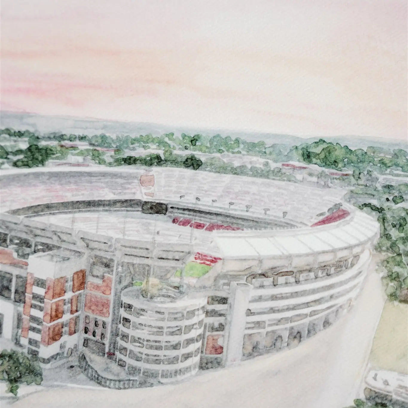 Bryant Denny Stadium Aerial Collage Print | 8X10