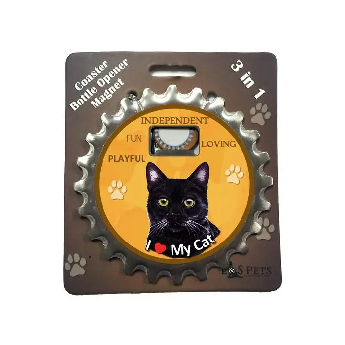 Black Cat | 3 in 1 Magnetic Coaster