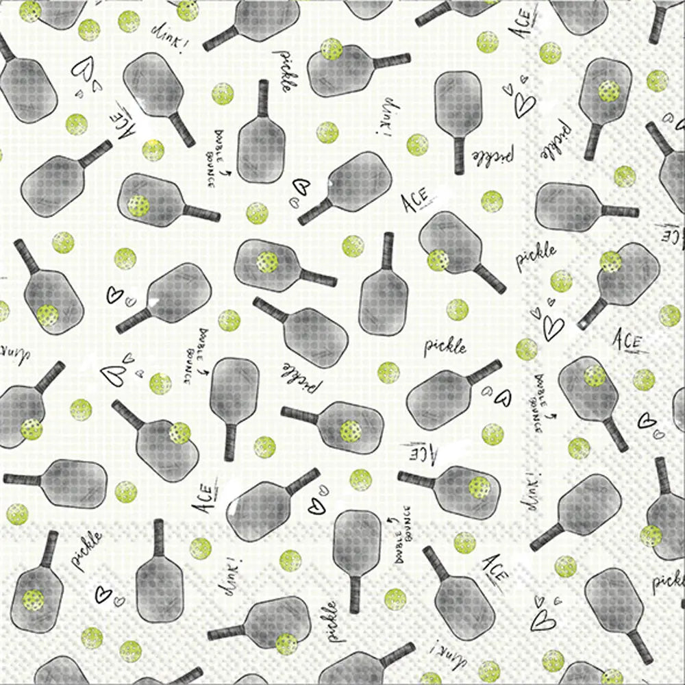 Pickleball Pattern Cocktail Napkins