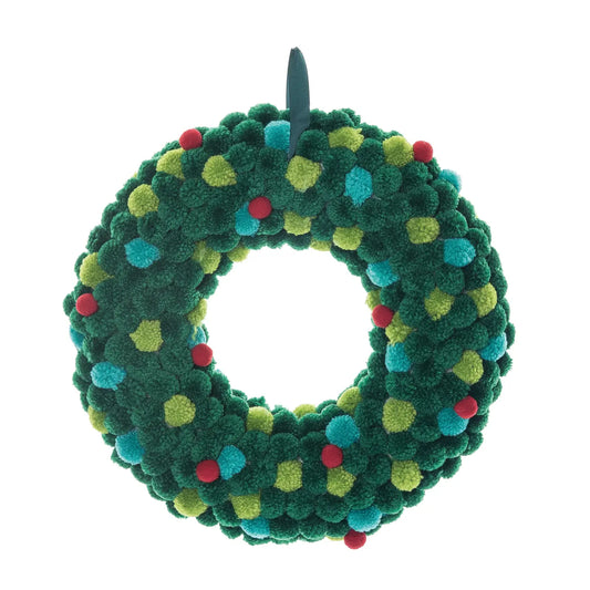 Christmas Pom Pom Wreath