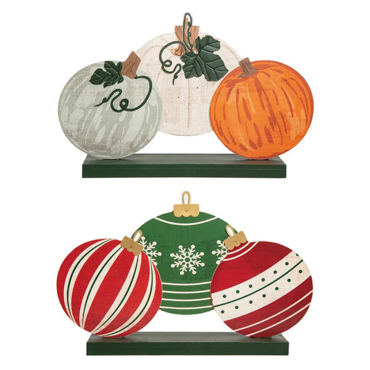 Reversible Christmas Ornaments & Pumpkins