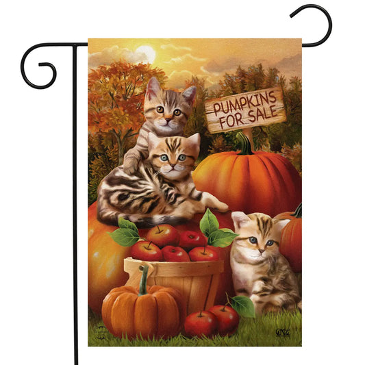 Fall Kittens Garden Flag