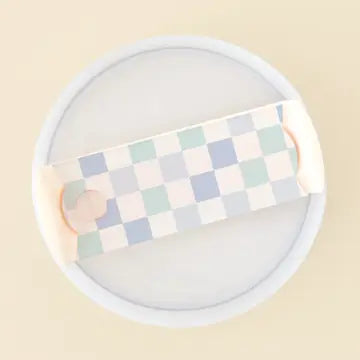 Aqua Check Tumbler Lid Tag