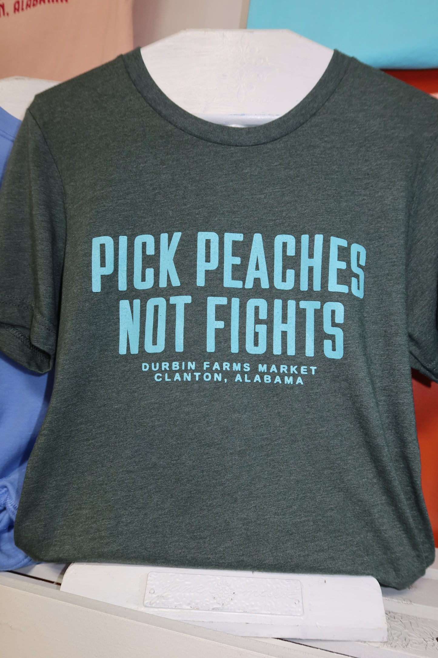 Pick Peaches Tee | Heather Forest Green