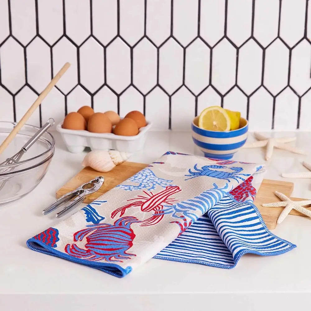 Sandy Claws Tea Towel