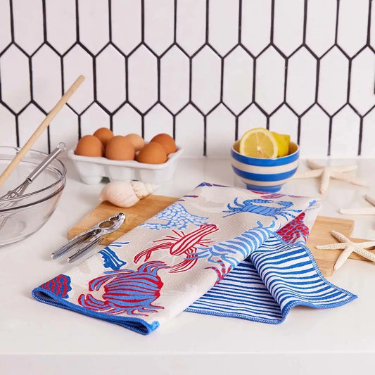 Sandy Claws Tea Towel