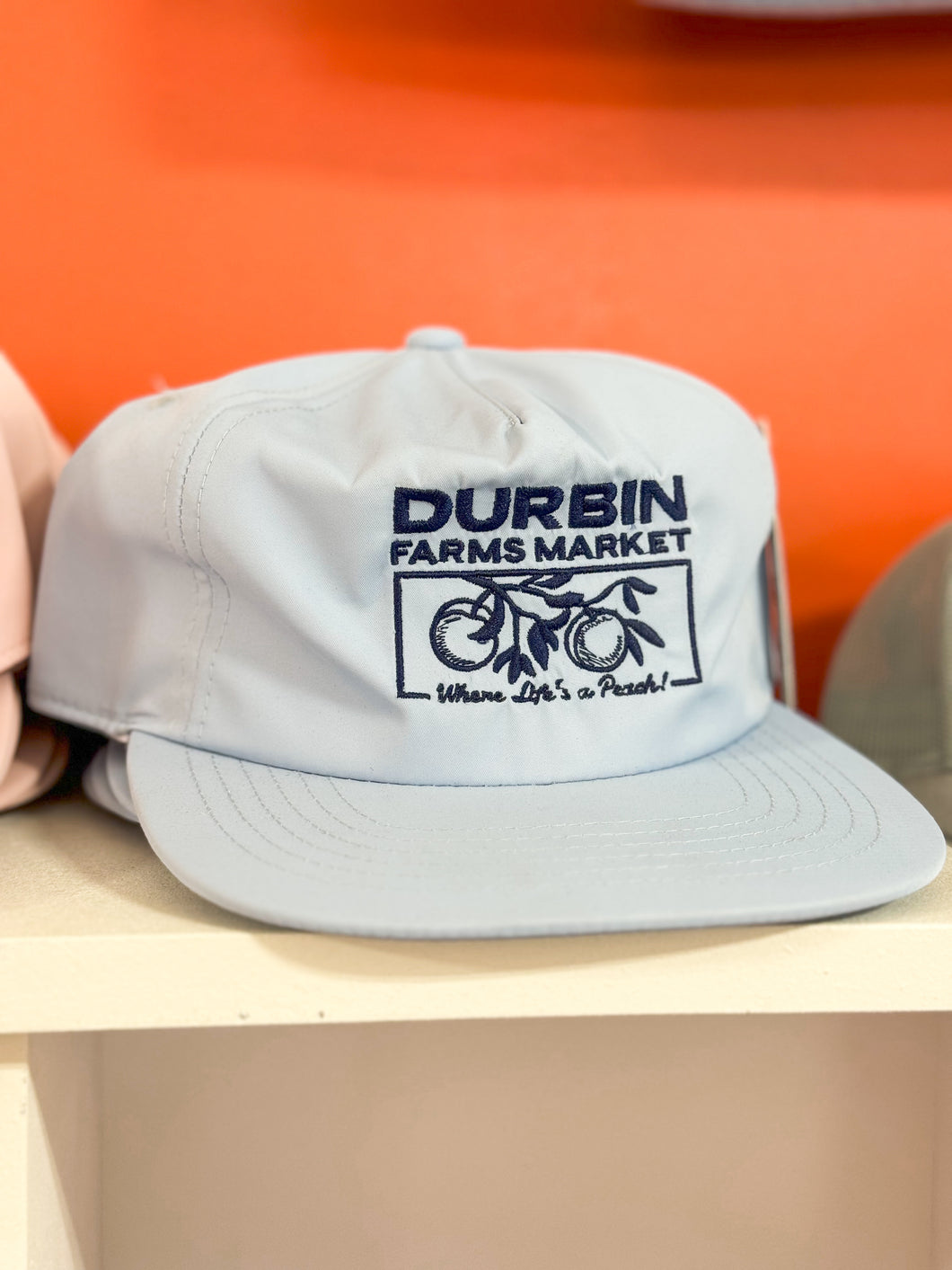 Durbin Farms Market Light Blue & Navy Hat