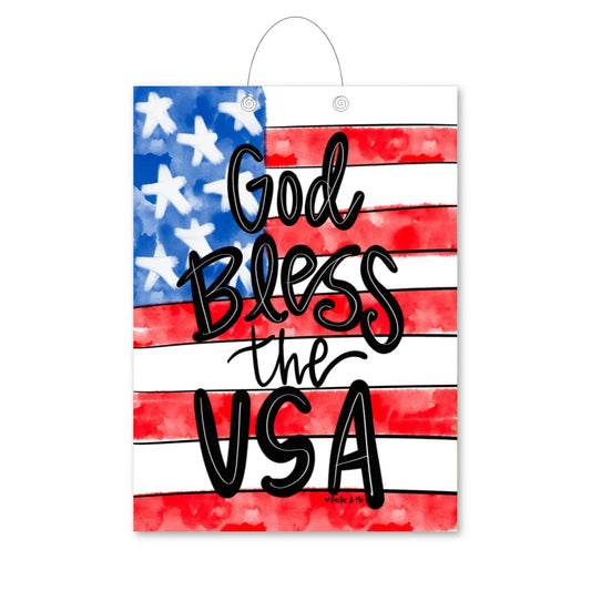 God Bless the USA Door Hanger