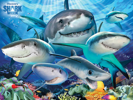 Shark Selfie Puzzle 12X9