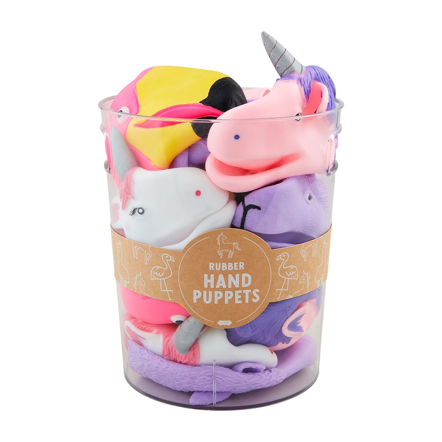 Flamingo, Llama & Unicorn Hand Puppets