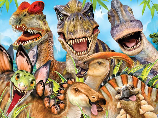 Dinosaur Selfie Puzzle 24X18