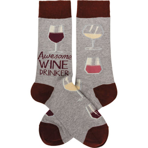 Awesome Wine Drinker Socks