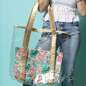 Clear Tote with Insert | Tropical Dream