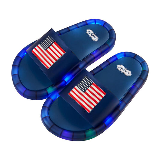 Flag Light Up Smiley Sandals