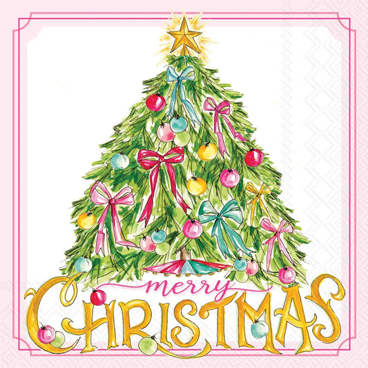 Vintage Ornaments & Tree Cocktail Napkins