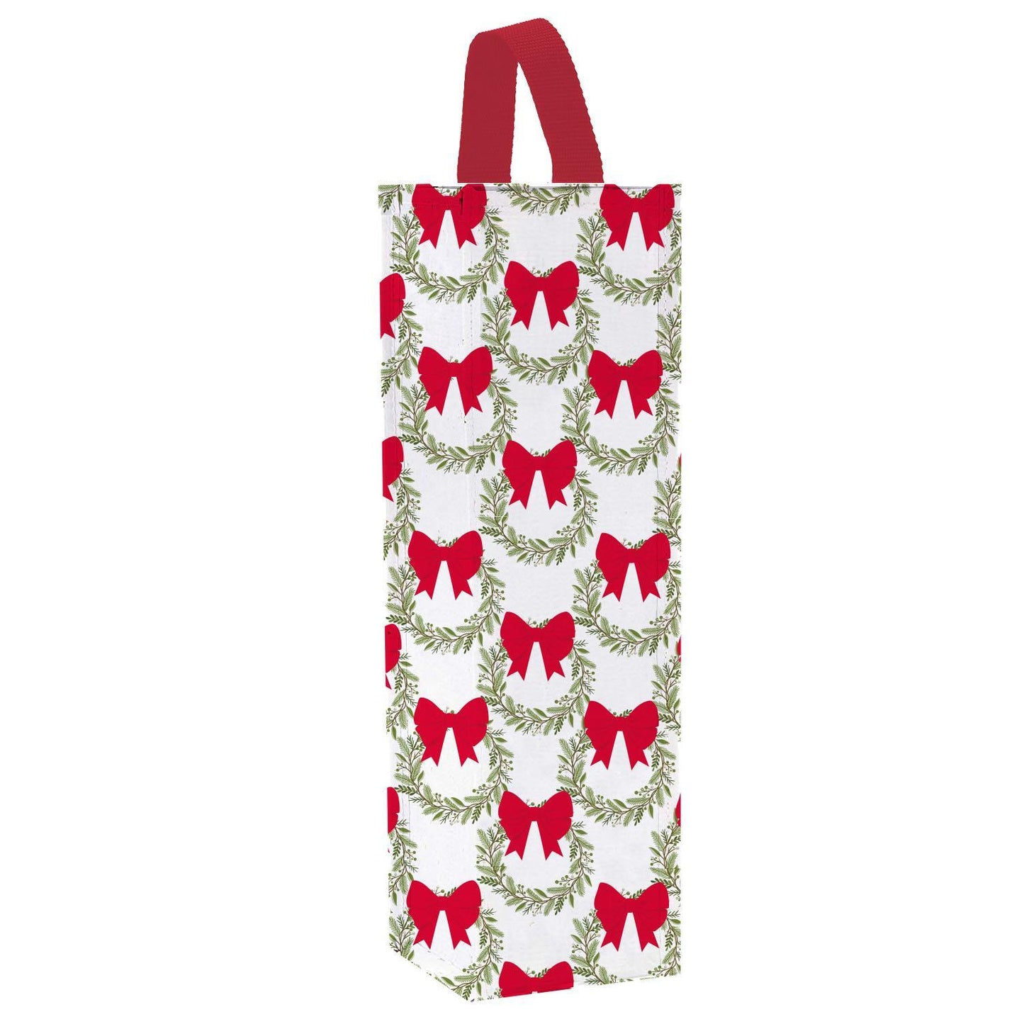 Red Wreath Wine Bag