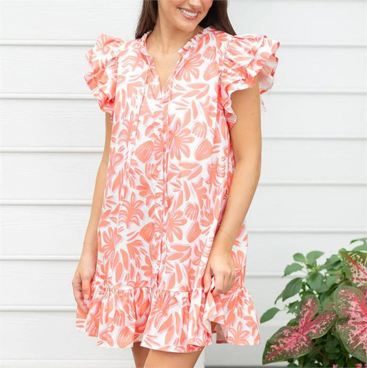 Abby Dress | Spring It On Coral